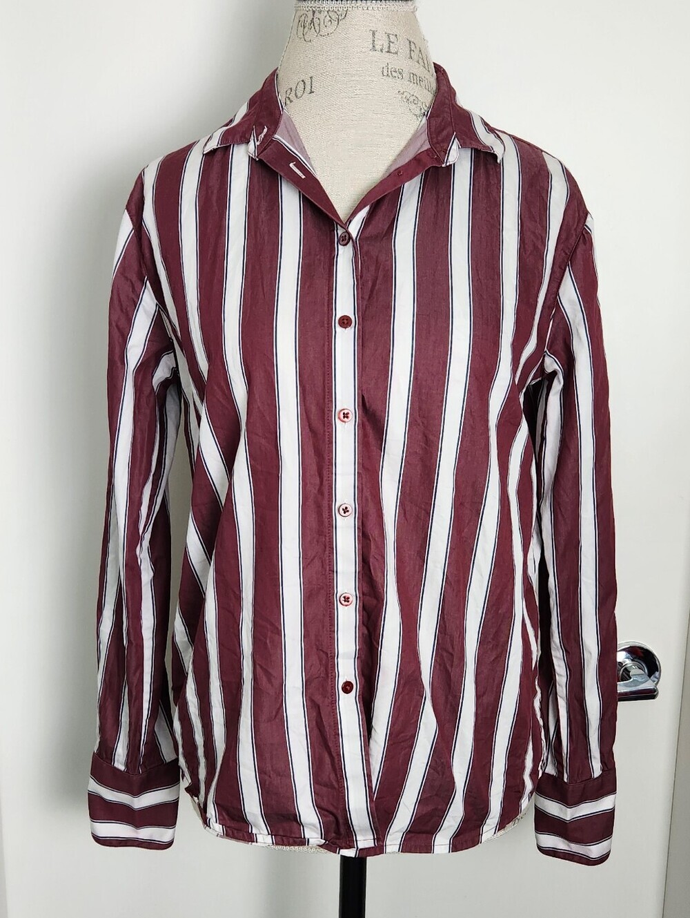 Pinstripe Collared Dress Shirt